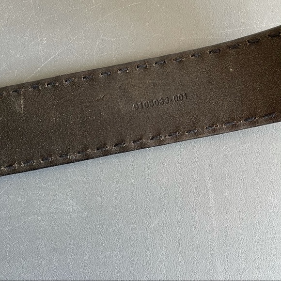 Lauren Ralph Lauren Brown Leather Belt Turquoise - Picture 4 of 7